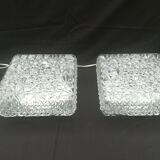 Pair of square ceiling lights