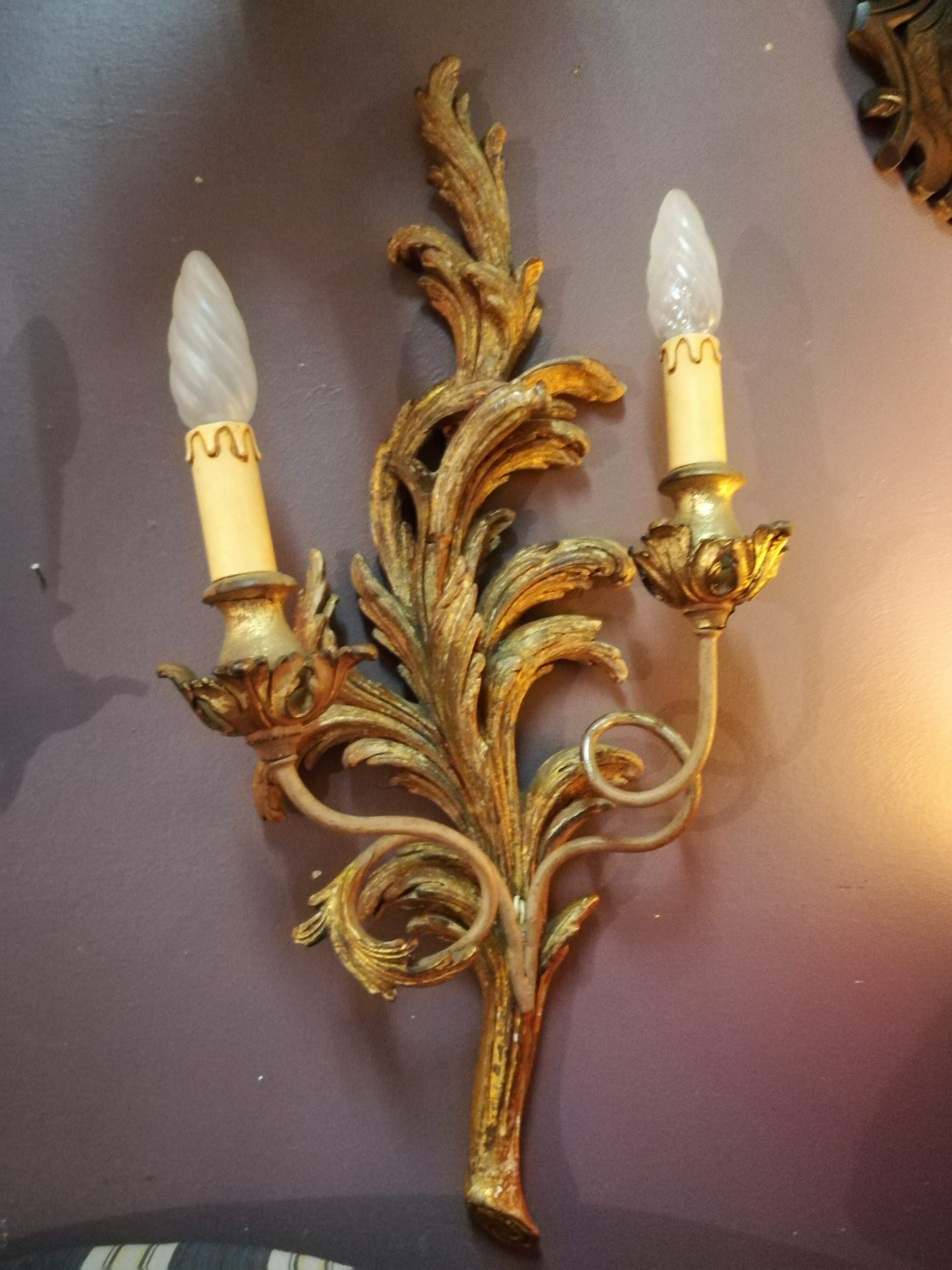 Great pair of style Louis XV Golden wood