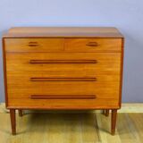 Commode en Teck de Ejvin Johansson Édition Gern Mobelfabrik 1960