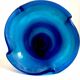 Vase glass Murano frosted blue 70s Height 28.5 cm