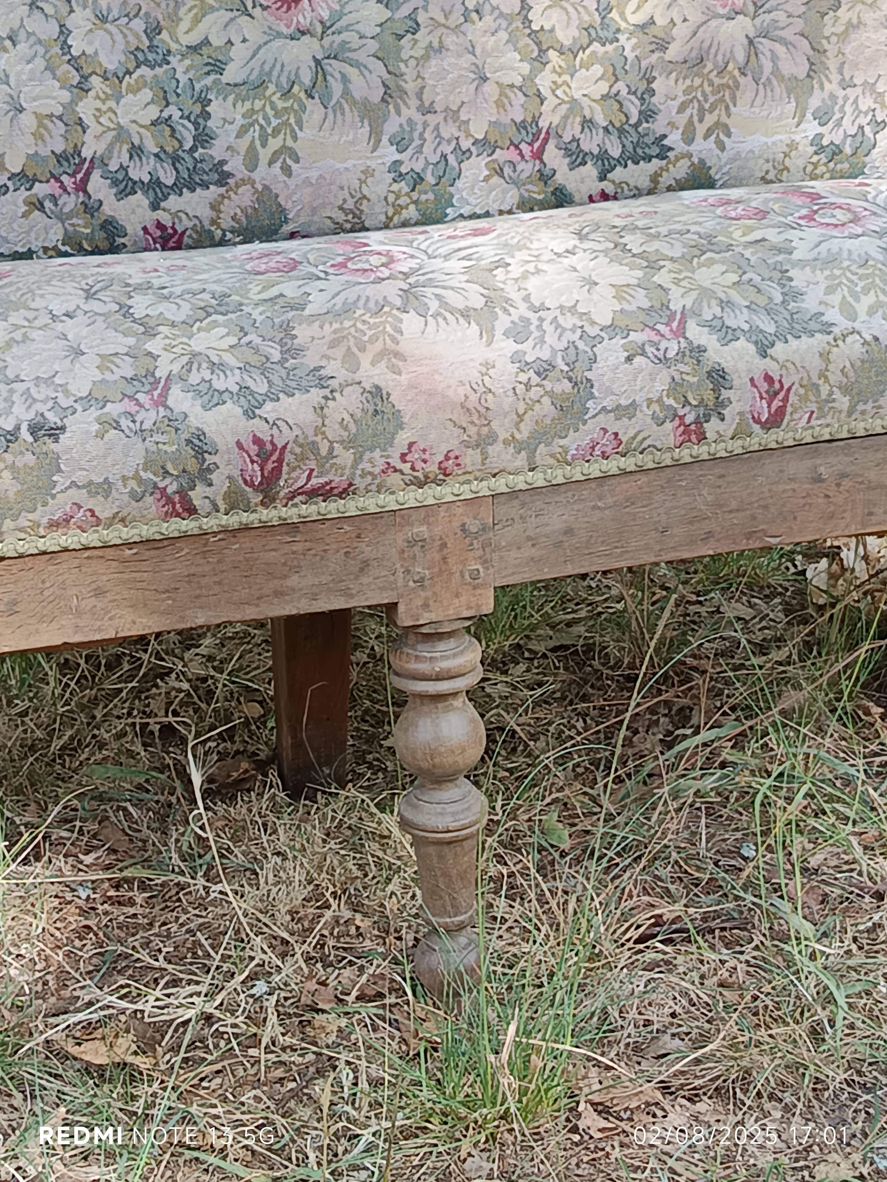 19th century Louis XIII style hallway bench