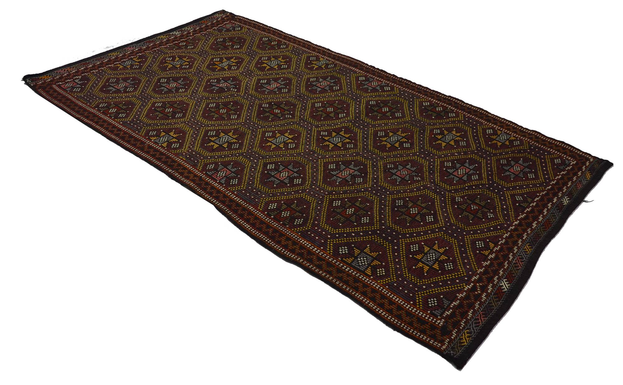 Authentic Vintage Turkish Kilim 175x303 cm Handwoven Ethnic Style