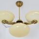 Art deco rare Brass Chandelier,1930's.