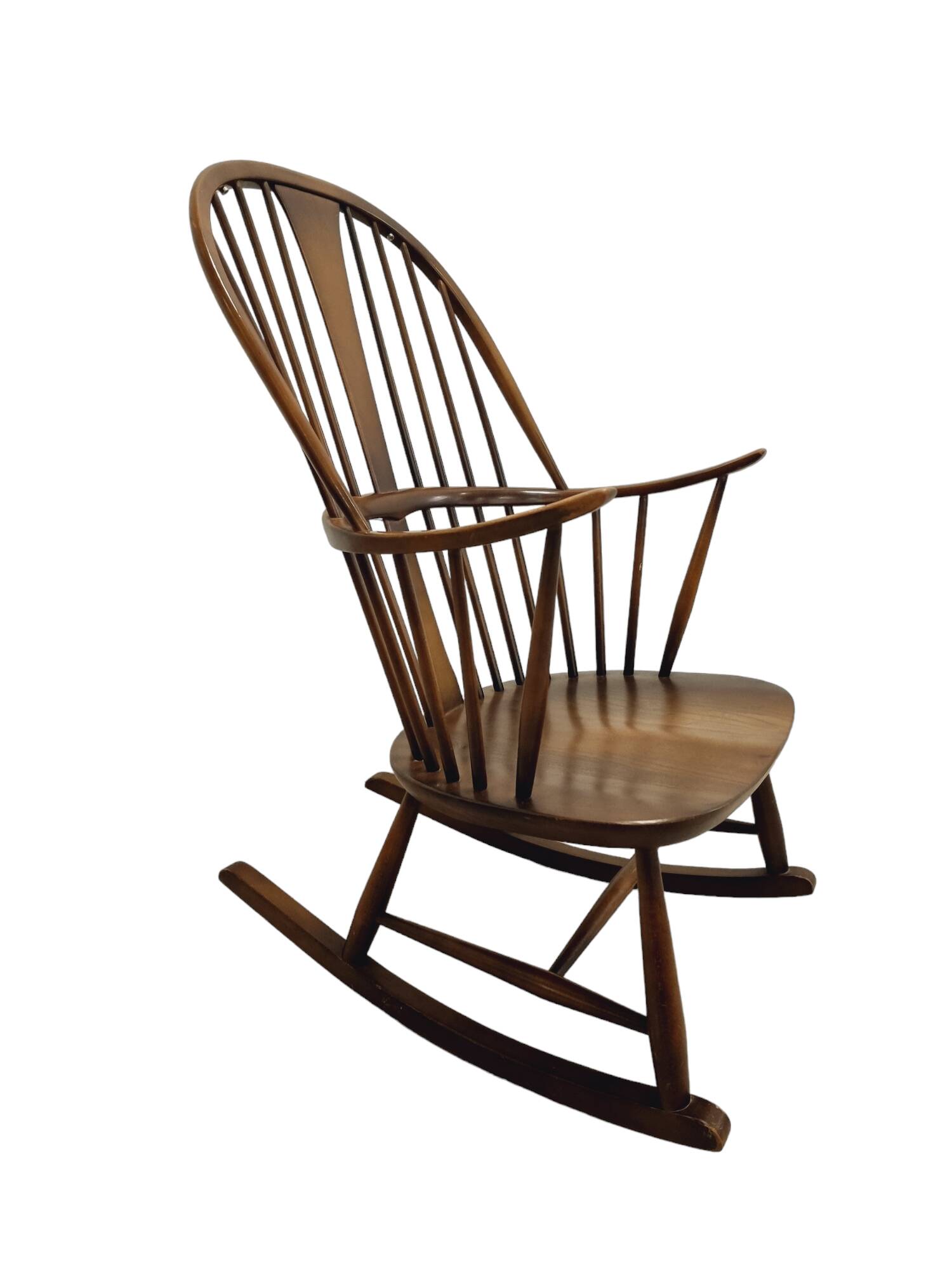 Mid Century Modern Rocking chair "Chairmaker's chair) by Lucian Ercolani for Ercol - 1950-1960s