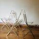 Set of 4 plexiglass folding chairs by Yonel Lebovici and Bernard Berthet 1970
