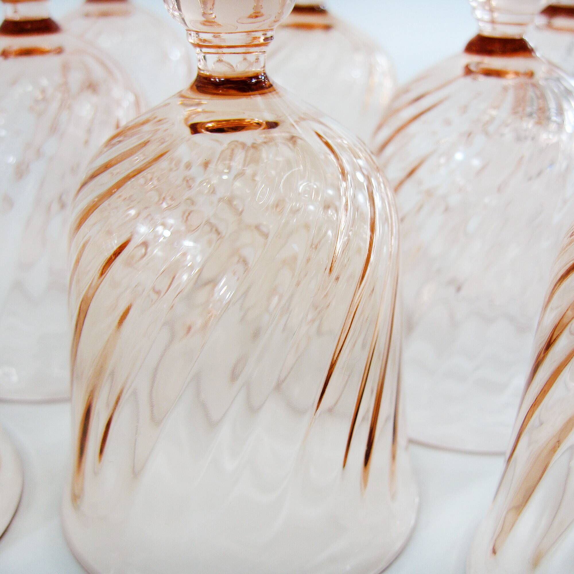 8 verres à pied Rosaline Luminarc Arcoroc - vintage années 80