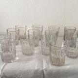 Old ribbed glasses without a foot