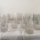 Verres anciens côtelés sans pied