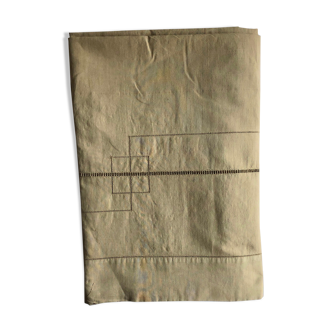 Old linen cloth and cotton tinted in vermeil