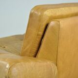 Danish vintage leather 2-seater sofa by svend skipper, 1970s