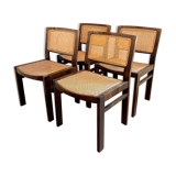 Set of 4 Baumann chairs 70s