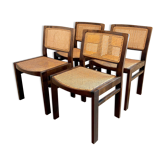 Set of 4 Baumann chairs 70s