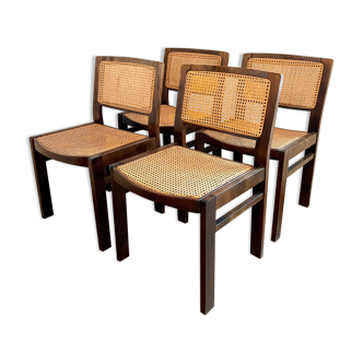 Set of 4 Baumann chairs 70s