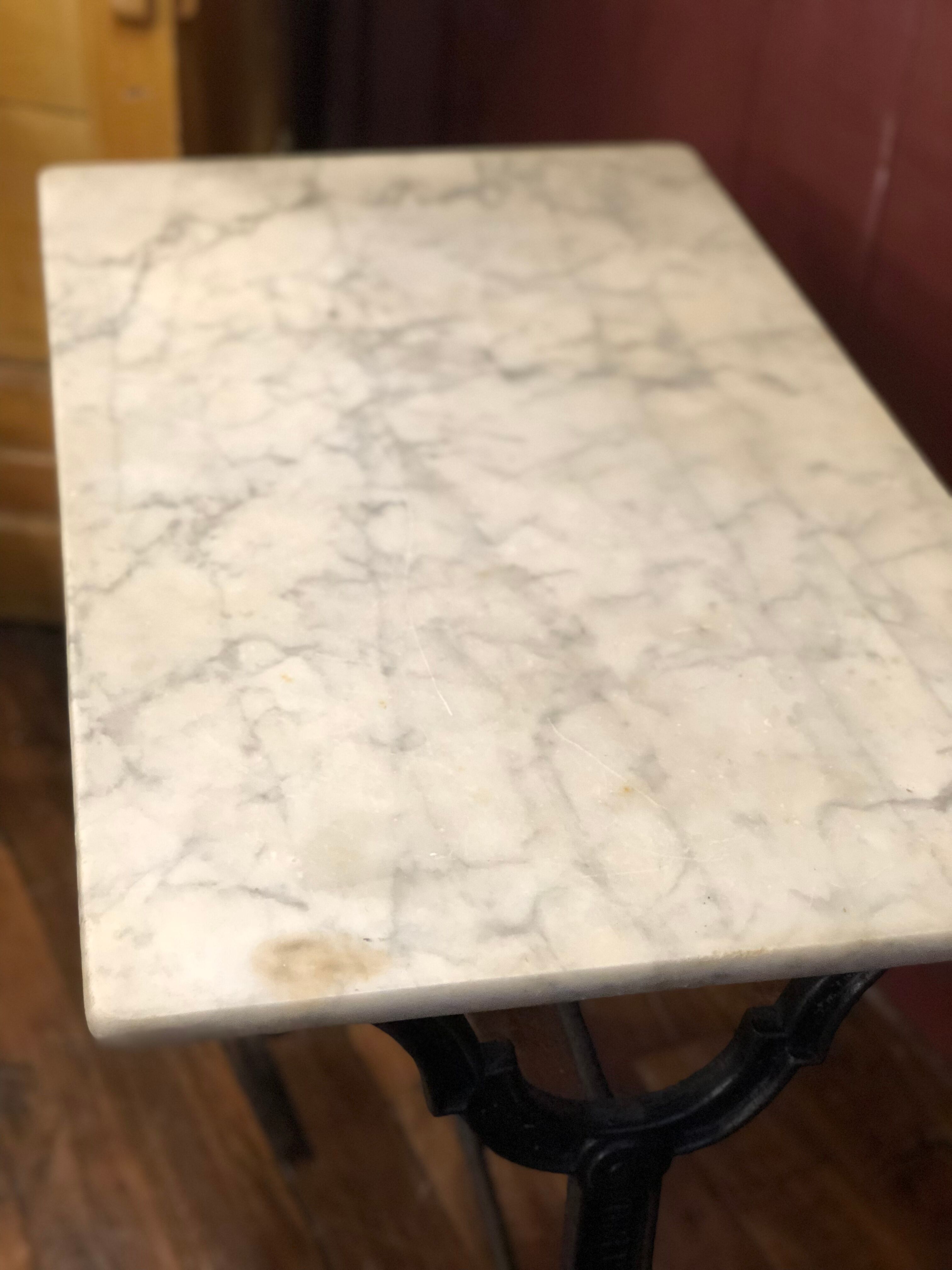 Former top bistro table marble