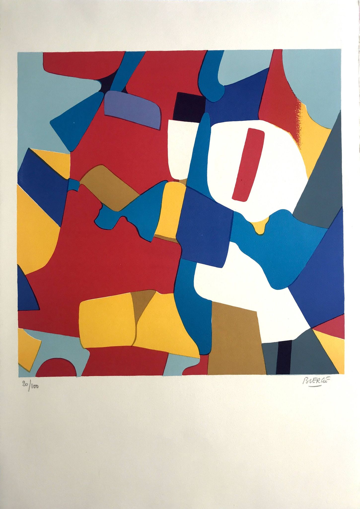 Roland BIERGE, Montfermeil, 1978. Lithographie originale signée au crayon