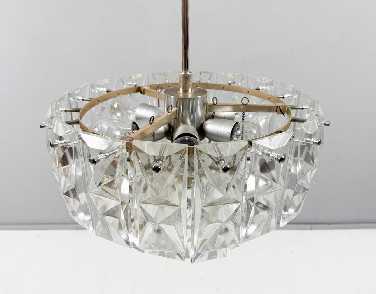 Mid-century chandelier/ceiling lamp by Kinkeldey, Germany, 1970s.
