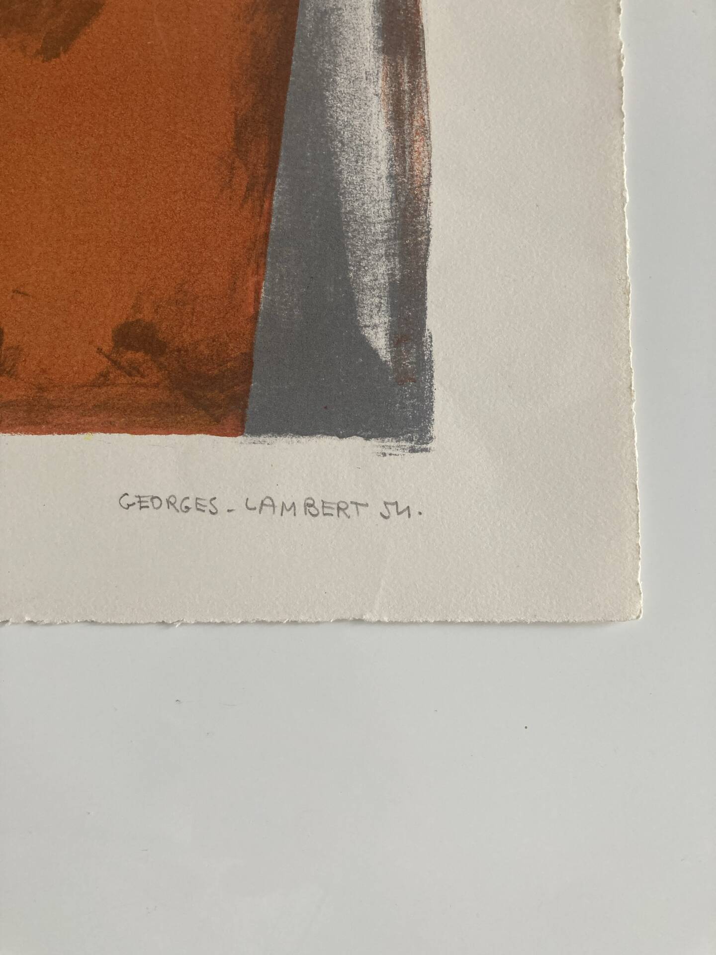 Lithographie signée Georges Lambert - Nature Morte - 1954