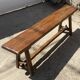 Solid oak farmhouse bench 140cm for rustic farmhouse table 1950