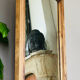 Large 19th century wall mirror in solid wood (available)
