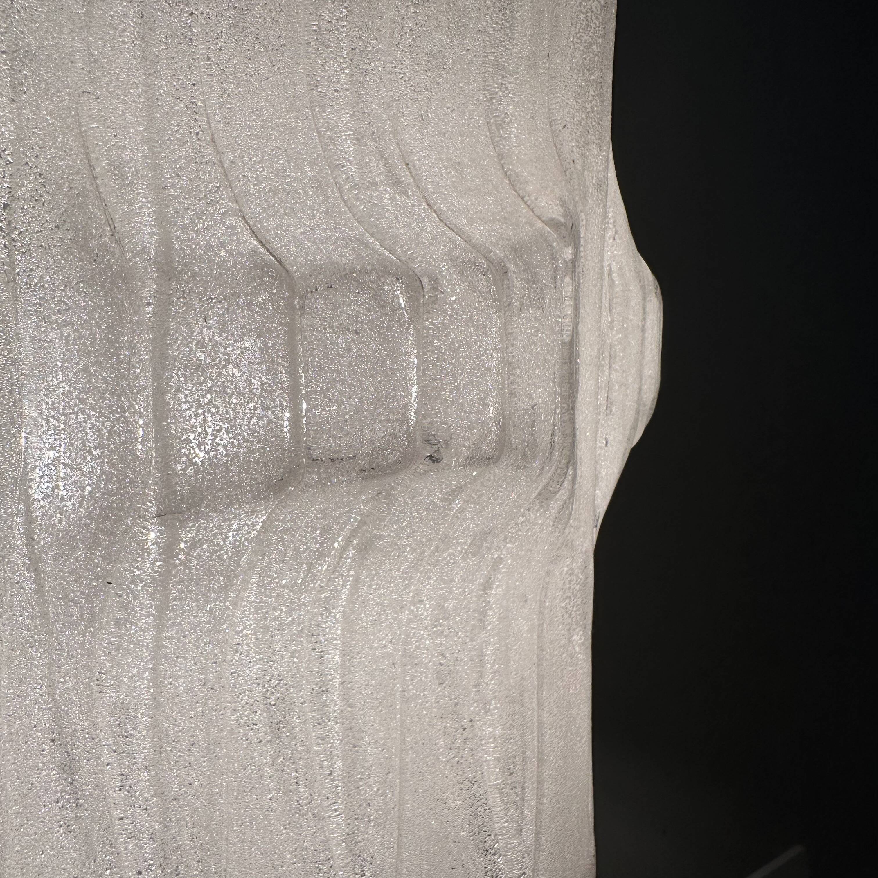 Mid-Century ice lucite pendant lamp , 1970s