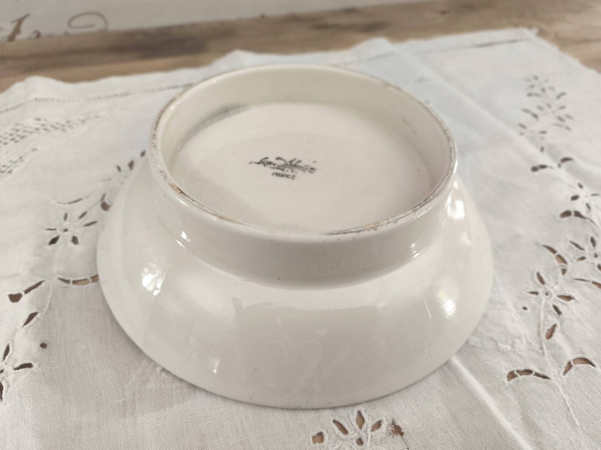 Old porridge plate Sarreguemines model Child Richard