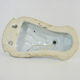 Vintage wall applique in Rouen style earthenware, glass candle