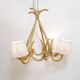 4-light rattan and rope pendant light, 1960-1970.