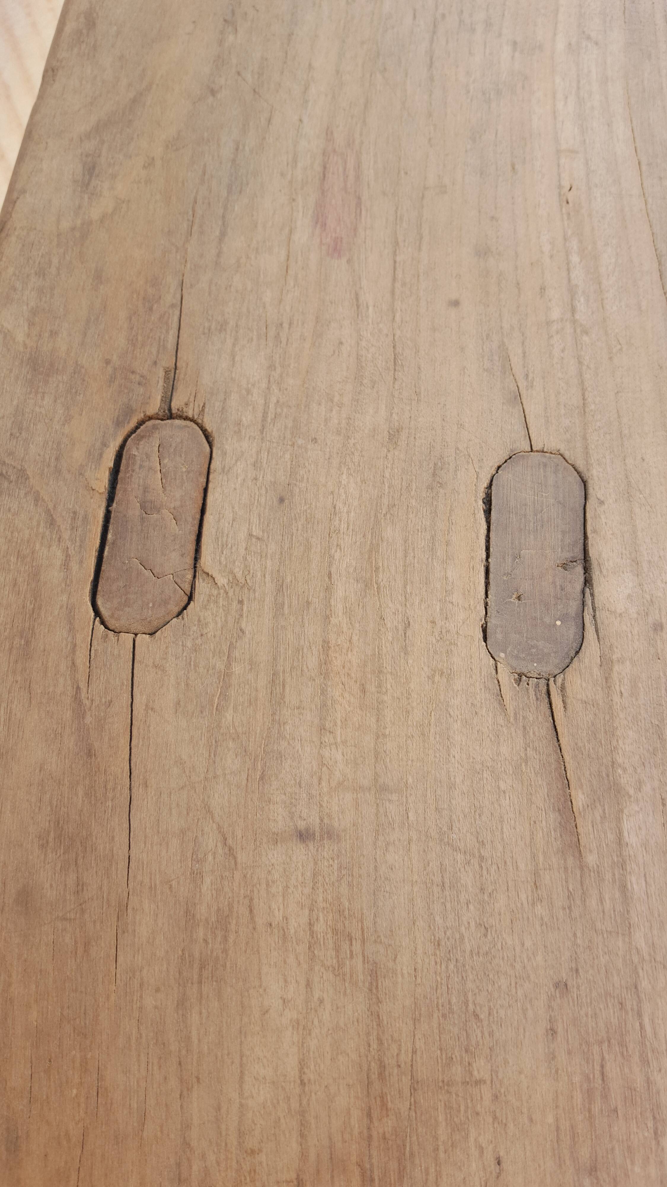 Natural wood farm bench