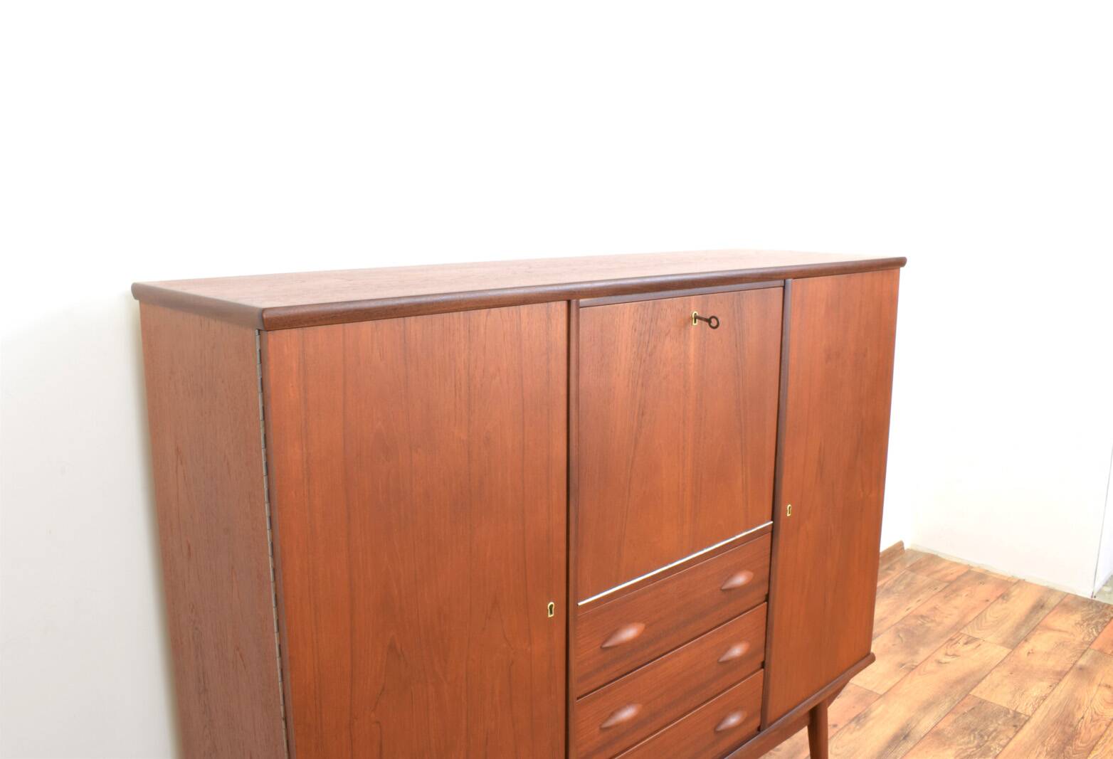 Mid-Century Danish Teak Highboard, 1960s.