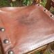 Lot 4 chaises espagnoles en cuir et bois