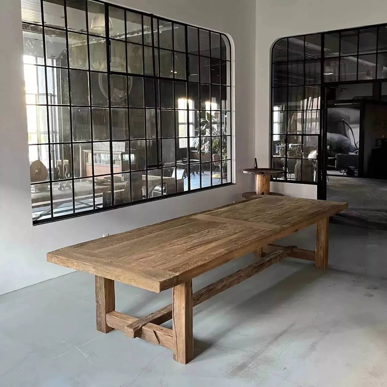 Antique solid oak farmhouse table +200 years - Kingstone 375 by 100 cm