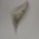 Pair of vintage pressed molded wall sconces, Murano glass, Italy, 1980