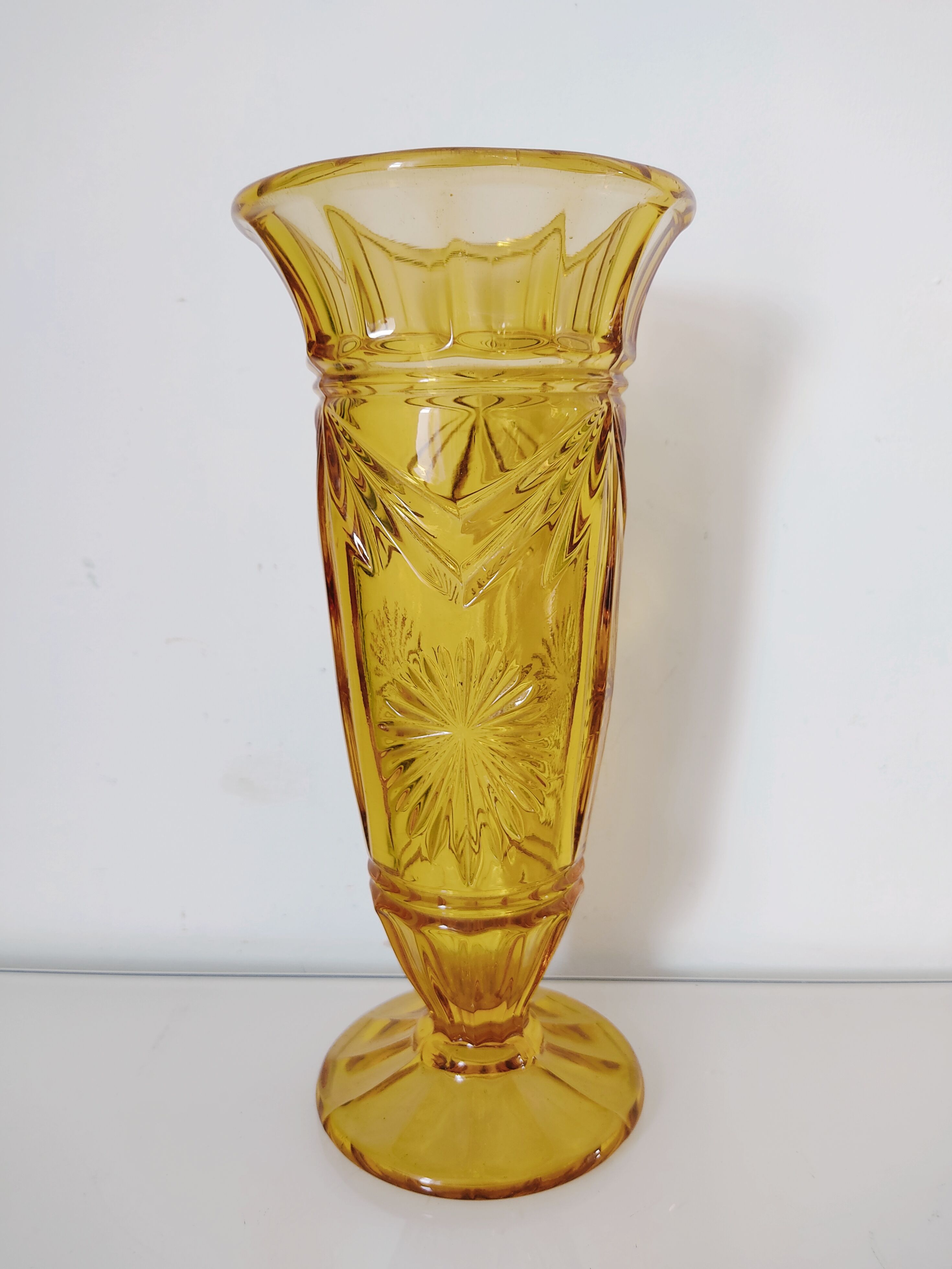 Orange glass vase
