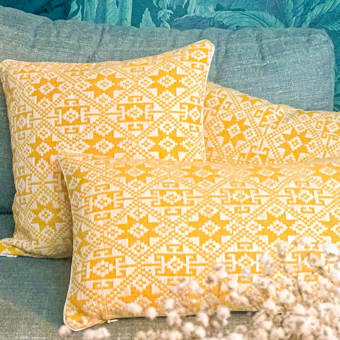 Yellow Dokmai cushion 40x50cm