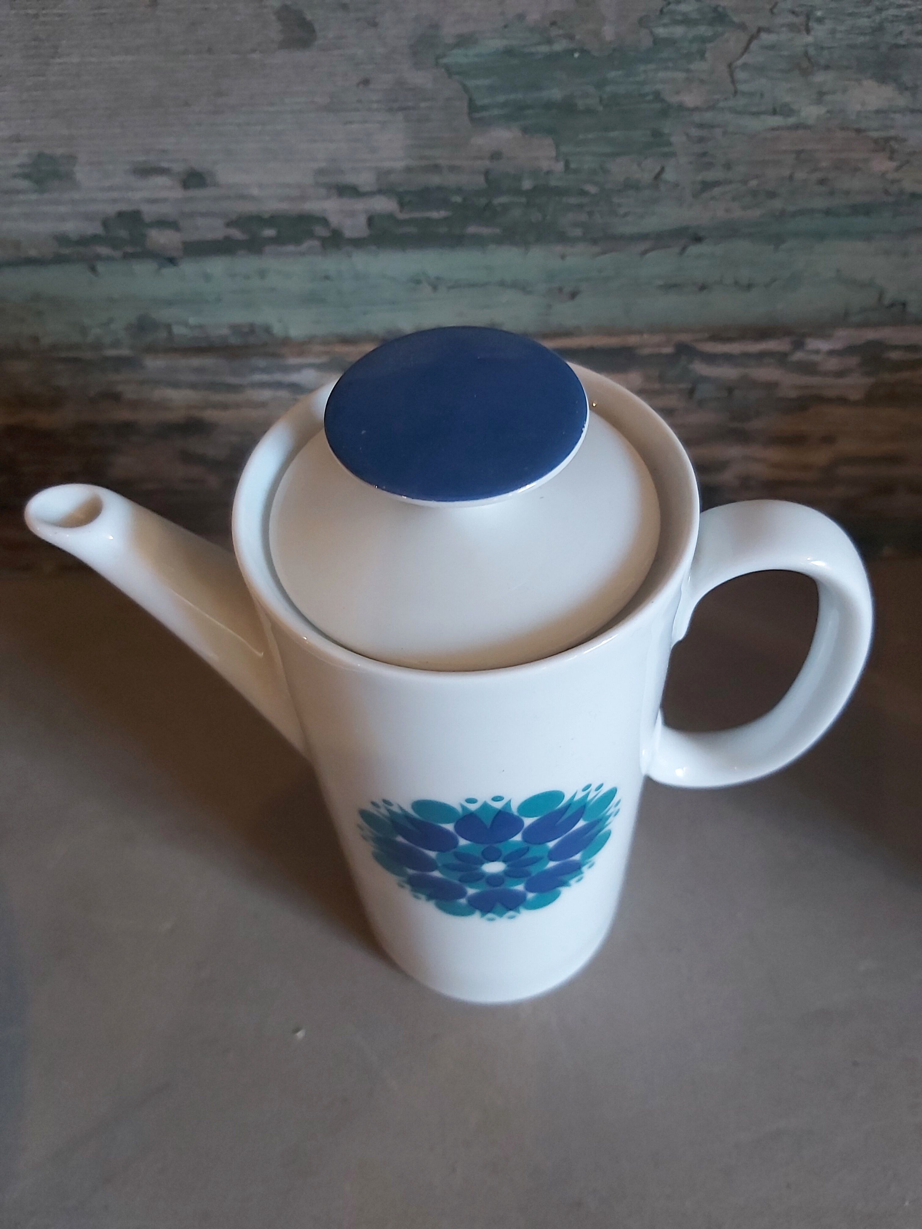 Thomas Rosenthal Germany porcelain Tulips coffee set in greens and blues