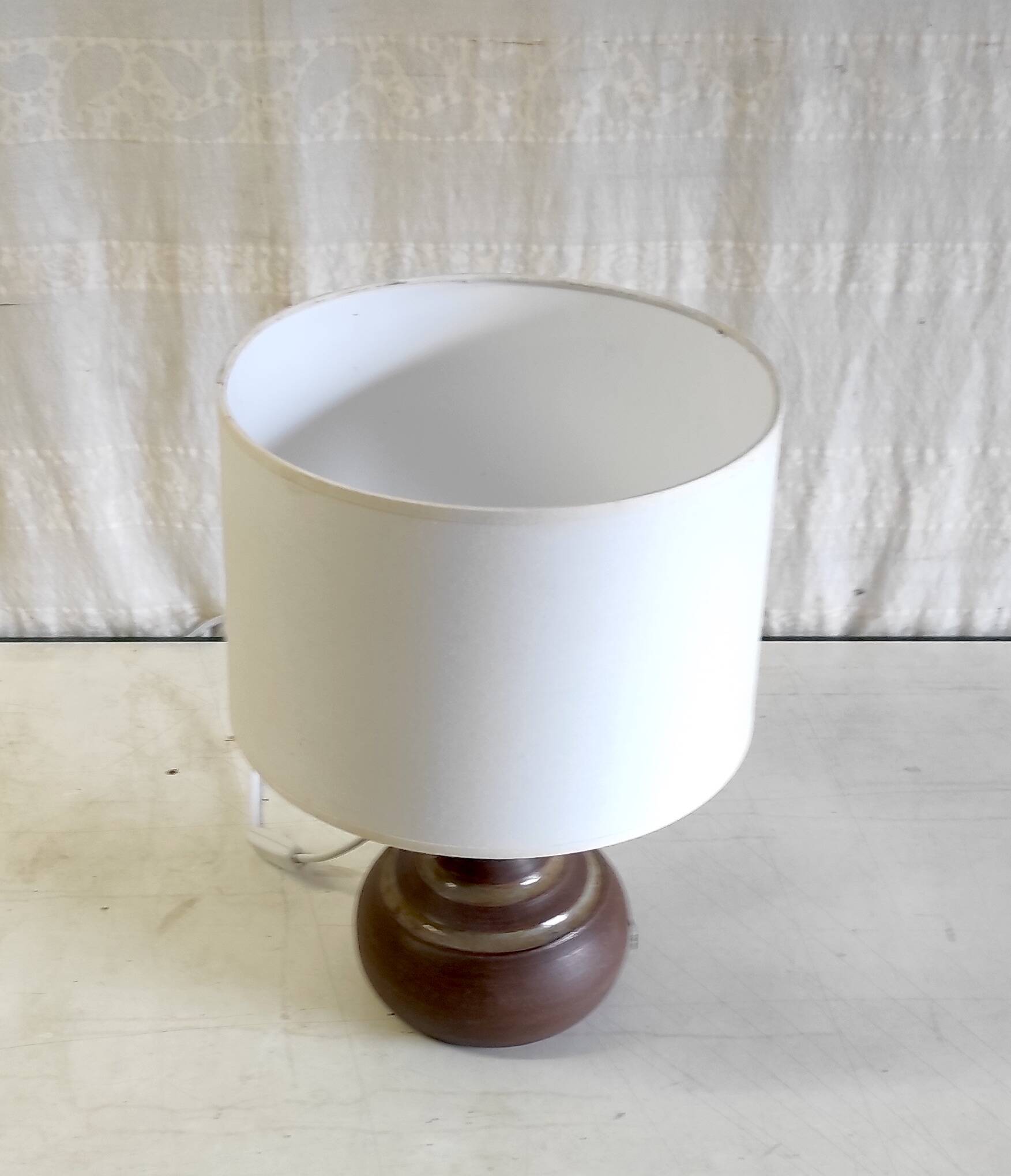 Table lamp with ceramic (stoneware) base - mid 20th century.