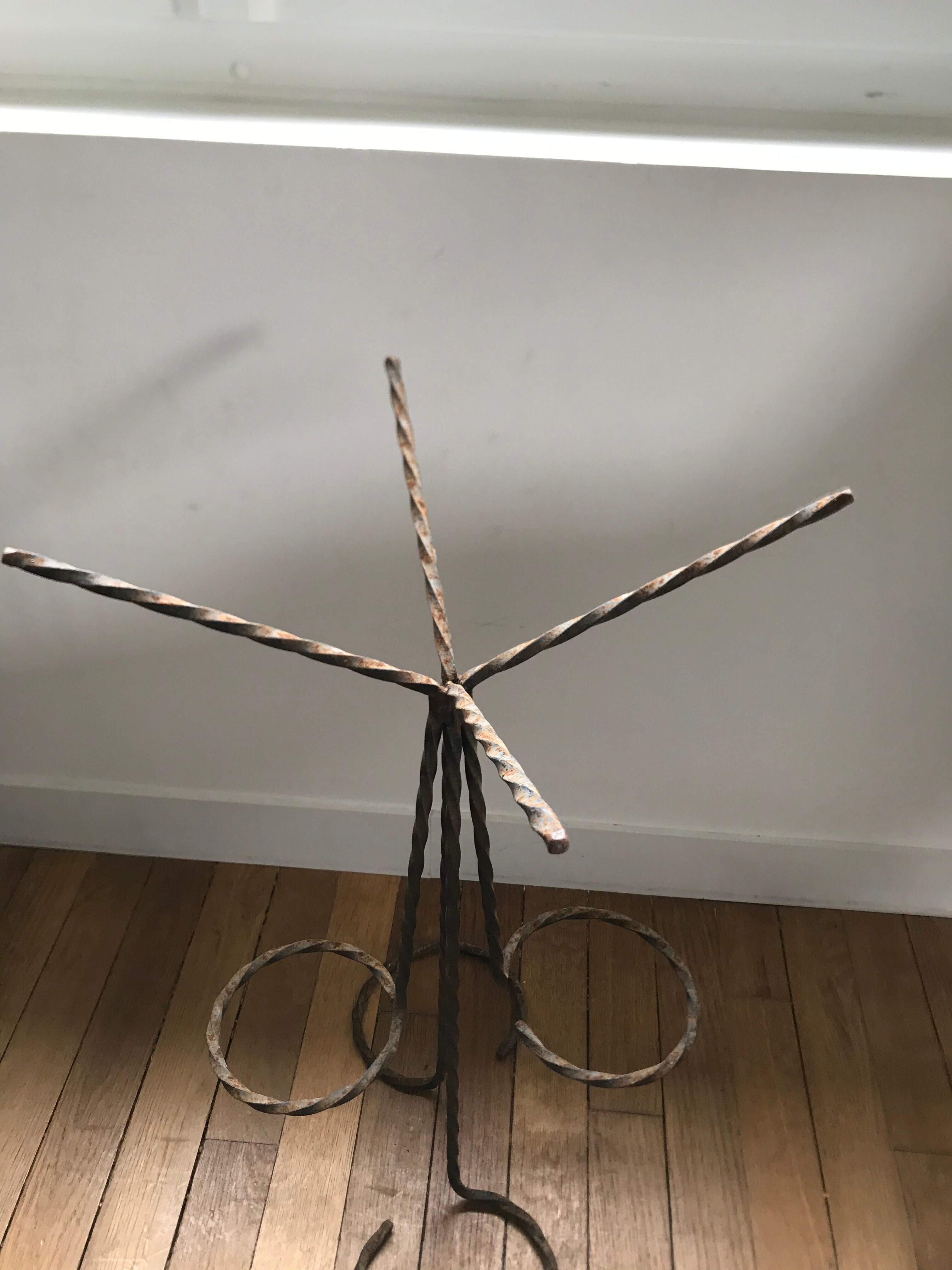 Wrought iron plant holders