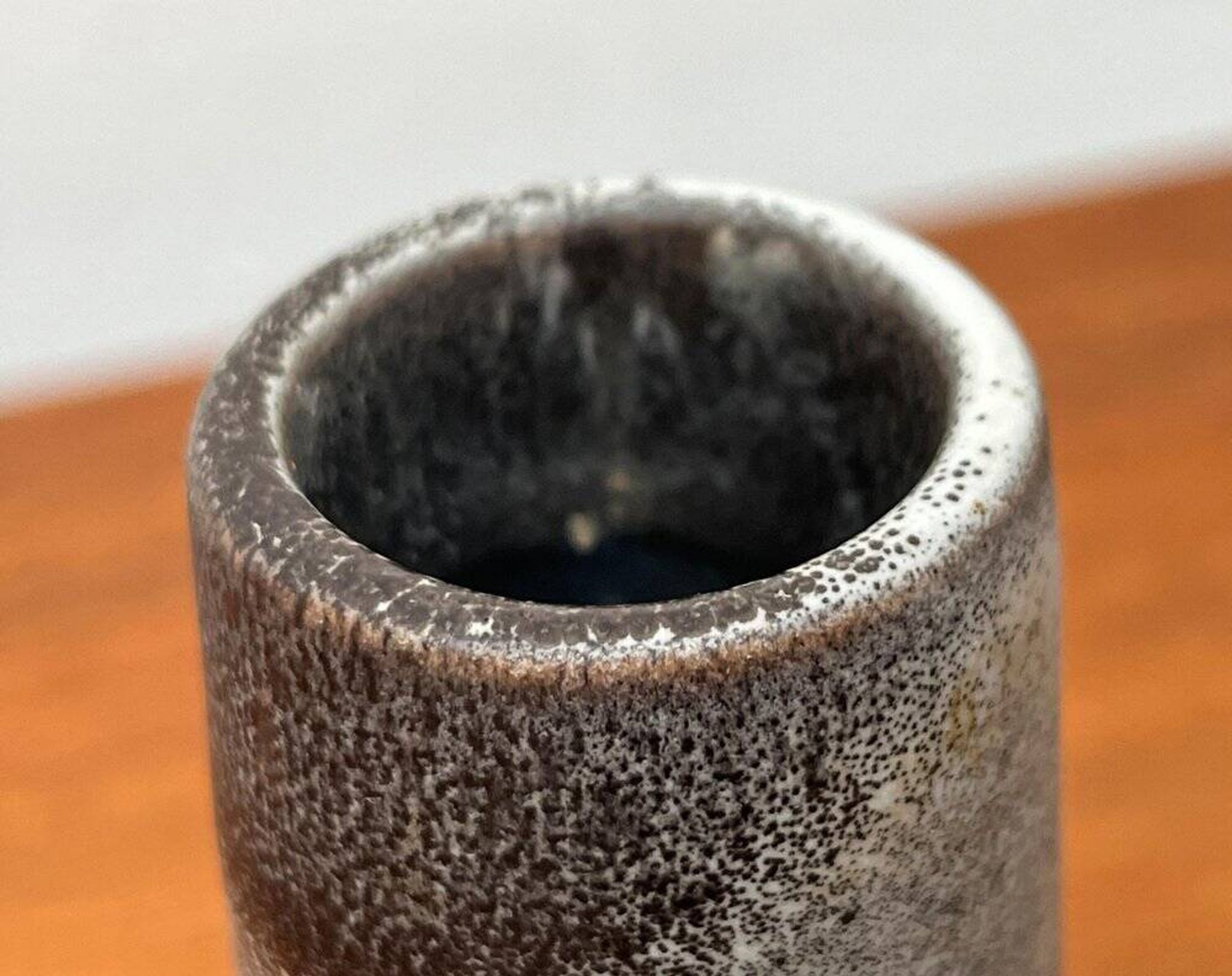 Minimalist pottery vase from a mid-century German workshop by Fritz Van Daalen, 1960s.