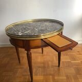 Bouillotte table with grey marble