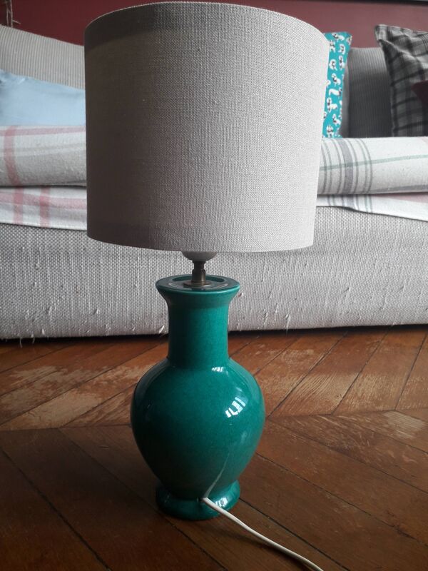 Lampe vintage en céramique signée Koska
