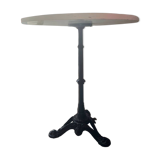 Bistro table with wrought iron base