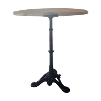 Bistro table with wrought iron base