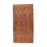 5x10 Red Green Tribal Handmade Vintage Kilim Rug, 165x315Cm