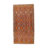 Tapis Kilim vintage tribal rouge et vert fait main 5x10, 165x315 cm