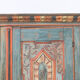 Rustic Weathered Farmhouse Folk Art Painted Bridal Cabinet from 1798