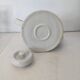 Small white porcelain teapot