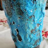 Ceramic vase in turquoise lava.