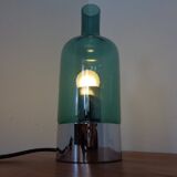 Italian glass and chrome table lamp, 1960s