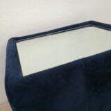 Velvet coffee table, mirror top