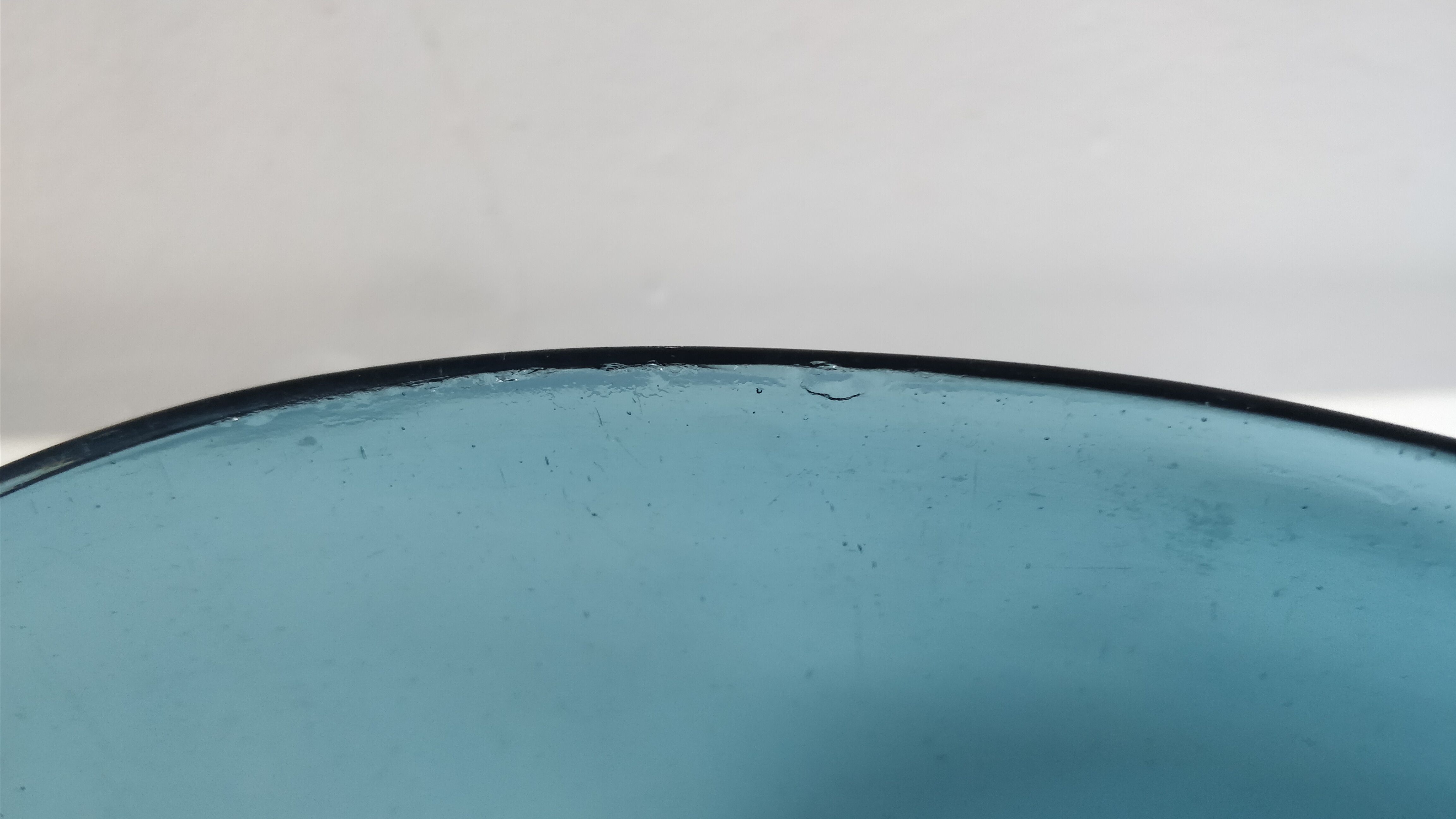 Vintage Vereco blue glass salad